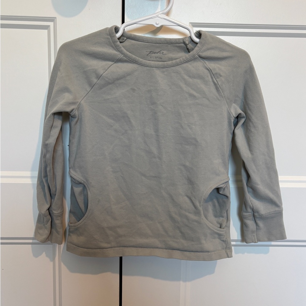 Pehr Kids Light Gray Long Sleeve Tee